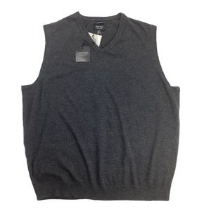 Nordstrom NWT Mens Merino Wool Sweater Vest. Charcoal Grey XXL